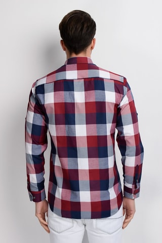 Chemise - Bleu marine et bordeaux