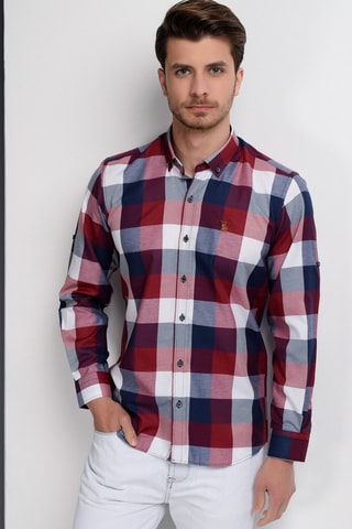Chemise - Bleu marine et bordeaux
