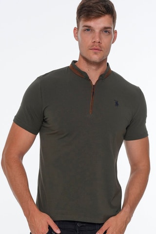 Polo - Gris et marron