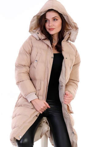 Doudoune longue - Beige
