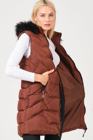 Doudoune longue - Camel