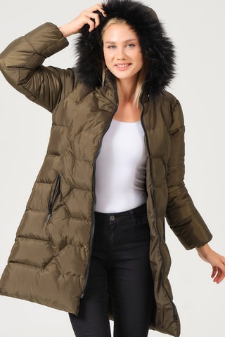 Doudoune à capuche - Kaki