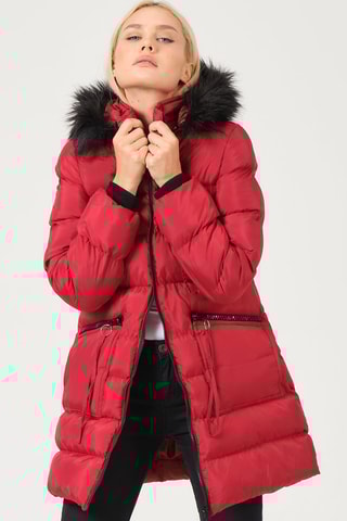 Doudoune à capuche - Bordeaux