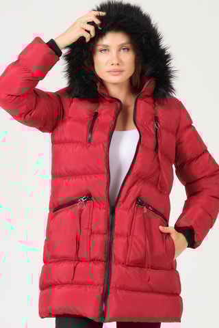 Doudoune à capuche - Bordeaux