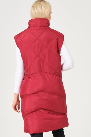 Doudoune longue sans manches - Bordeaux