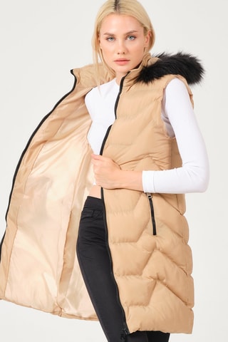 Doudoune longue - Rose