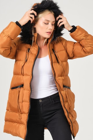 Doudoune à capuche - Orange