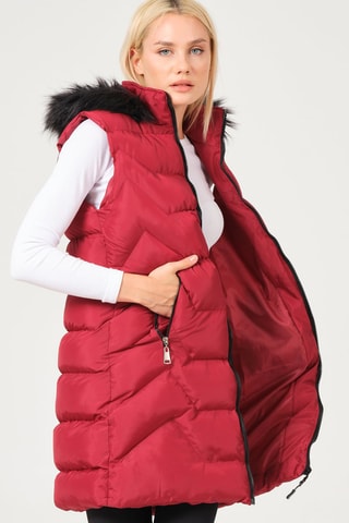 Doudoune sans manches - Bordeaux