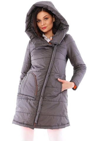 Manteau regular à capuche - Anthracite