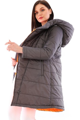 Manteau regular à capuche - Anthracite