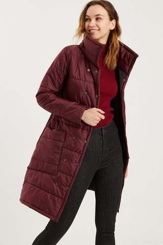 Doudoune longue - Rouge