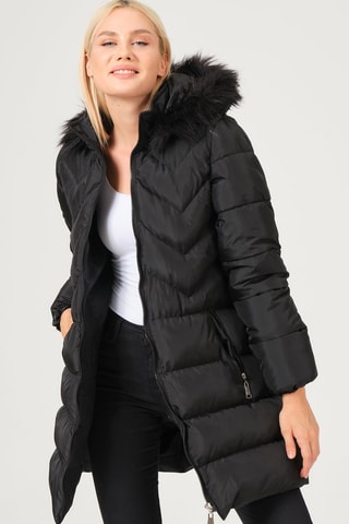 Doudoune à capuche - Noir