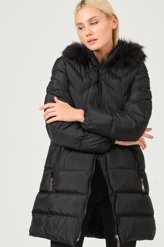 Doudoune à capuche - Noir