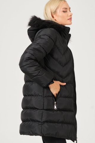 Doudoune à capuche - Noir