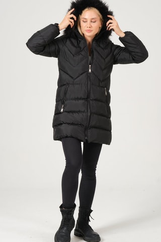 Doudoune à capuche - Noir