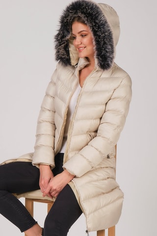Doudoune longue - Beige