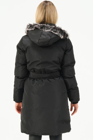 Doudoune longue à capuche - Noir