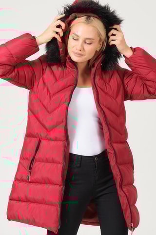 Doudoune à capuche - Bordeaux