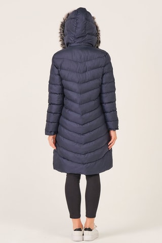 Doudoune longue - Bleu nuit