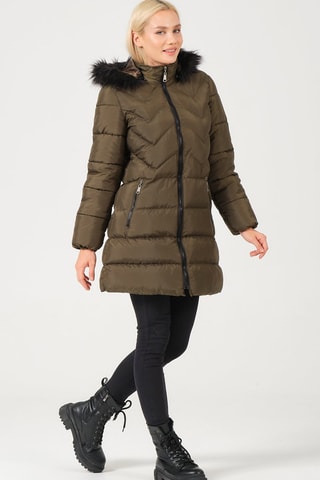 Doudoune longue - Kaki