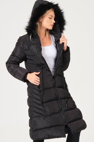 Doudoune à capuche - Noir