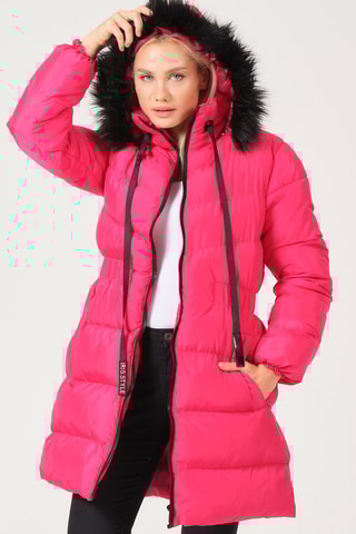 Doudoune longue - Fuchsia