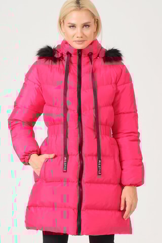 Doudoune longue - Fuchsia
