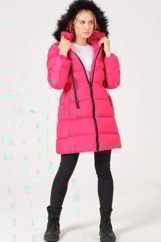 Doudoune longue - Fuchsia