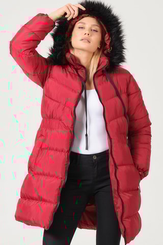 Doudoune à capuche - Bordeaux