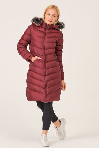Doudoune longue - Bordeaux