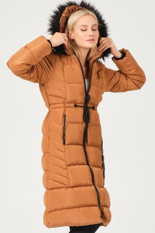Doudoune longue - Camel