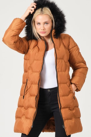 Doudoune à capuche - Orange