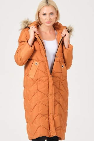 Doudoune à capuche - Camel