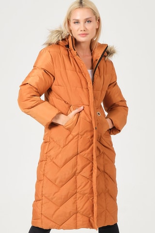 Doudoune à capuche - Camel