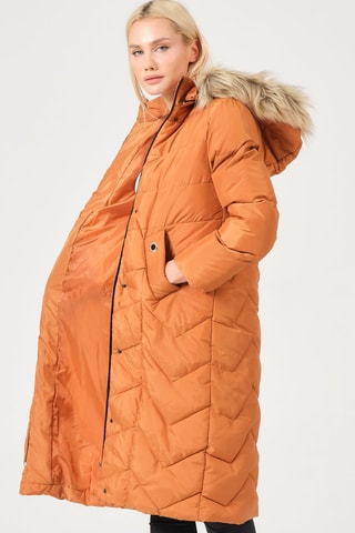 Doudoune à capuche - Camel