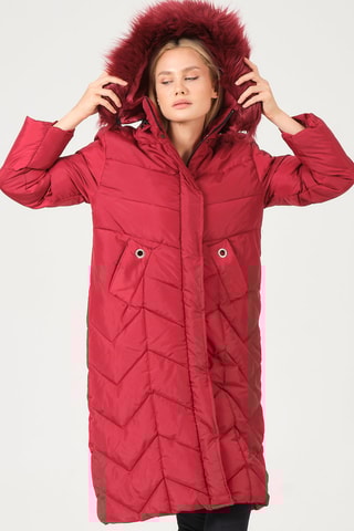 Doudoune à capuche - Bordeaux