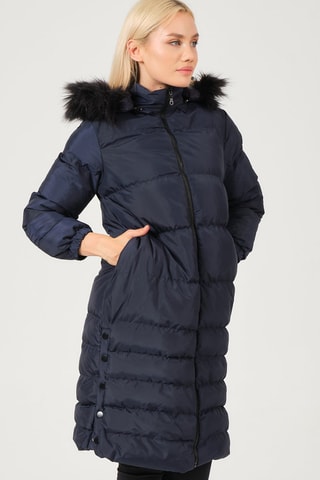 Doudoune longue - Bleu marine