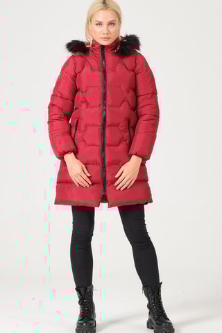 Doudoune longue - Bordeaux