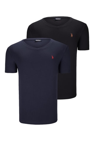 2 t-shirts - Noir et bleu foncé