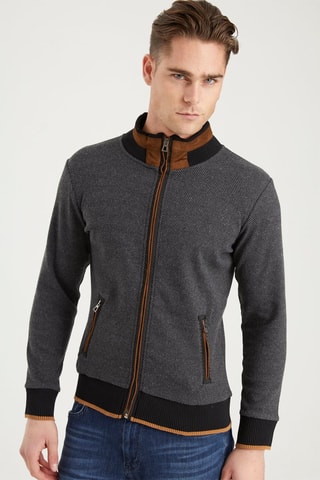 Sweat en laine - Gris en marron