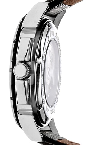 Montre automatique en cuir Philippe - Noir et argenté - Reign