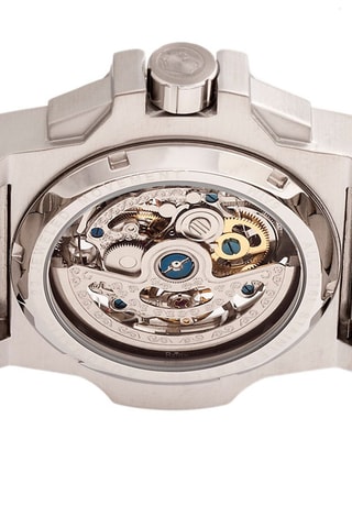 Montre automatique en acier Commodus - Argenté et noir - Reign