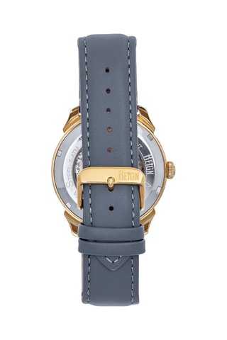 Montre automatique en cuir - Gris et doré