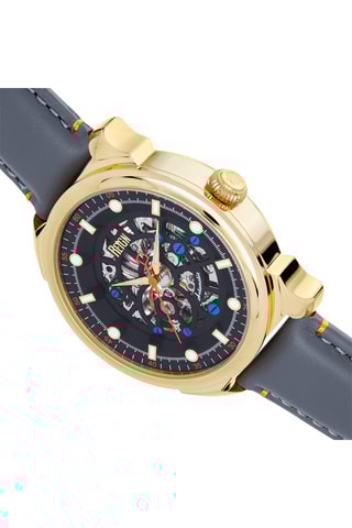 Montre automatique en cuir - Gris et doré