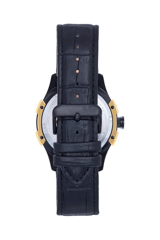 Montre automatique en cuir - Noir et doré