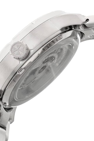 Montre automatique en acier Ryder   Argenté et blanc