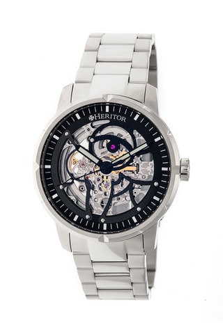 Montre automatique en acier Ryder   Argenté et noir