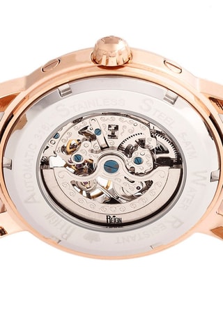 Montre automatique en cuir Kahn - Noir