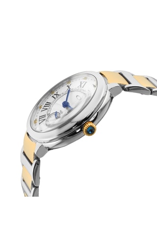 Montre à quartz en acier et diamants Rome