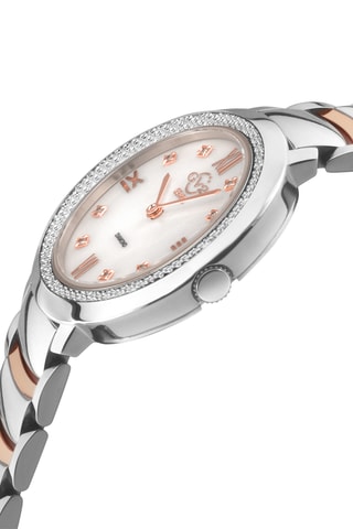 Montre à quartz en acier et diamants Amalfi